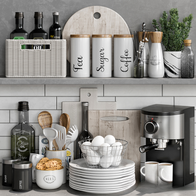 现代厨具餐具调味品